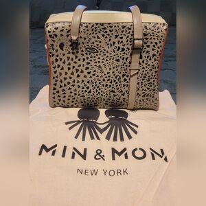 MIN & MON - Esther Tuffet Brown Satchel Bag - Retro Tiger
